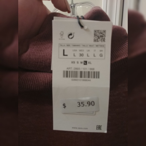 ZARA Pink/Mauve TURTLENECK SWEATER - Picture 4 of 6